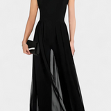 Nadia Mono Elegáns Ujjatlan Elülső Átlátszósággal