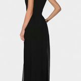 Nadia Mono Elegáns Ujjatlan Elülső Átlátszósággal