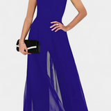 Nadia Mono Elegáns Ujjatlan Elülső Átlátszósággal