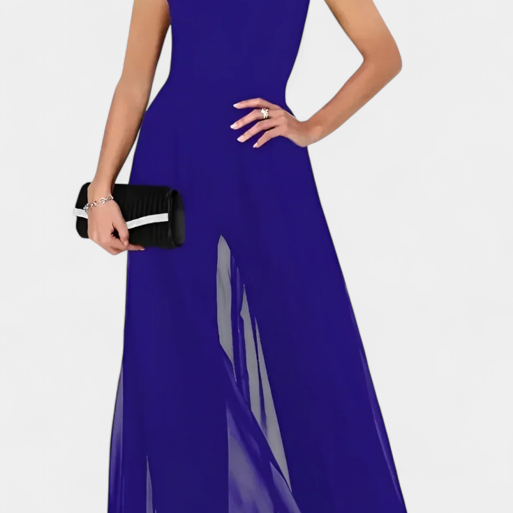 Nadia Mono Elegáns Ujjatlan Elülső Átlátszósággal