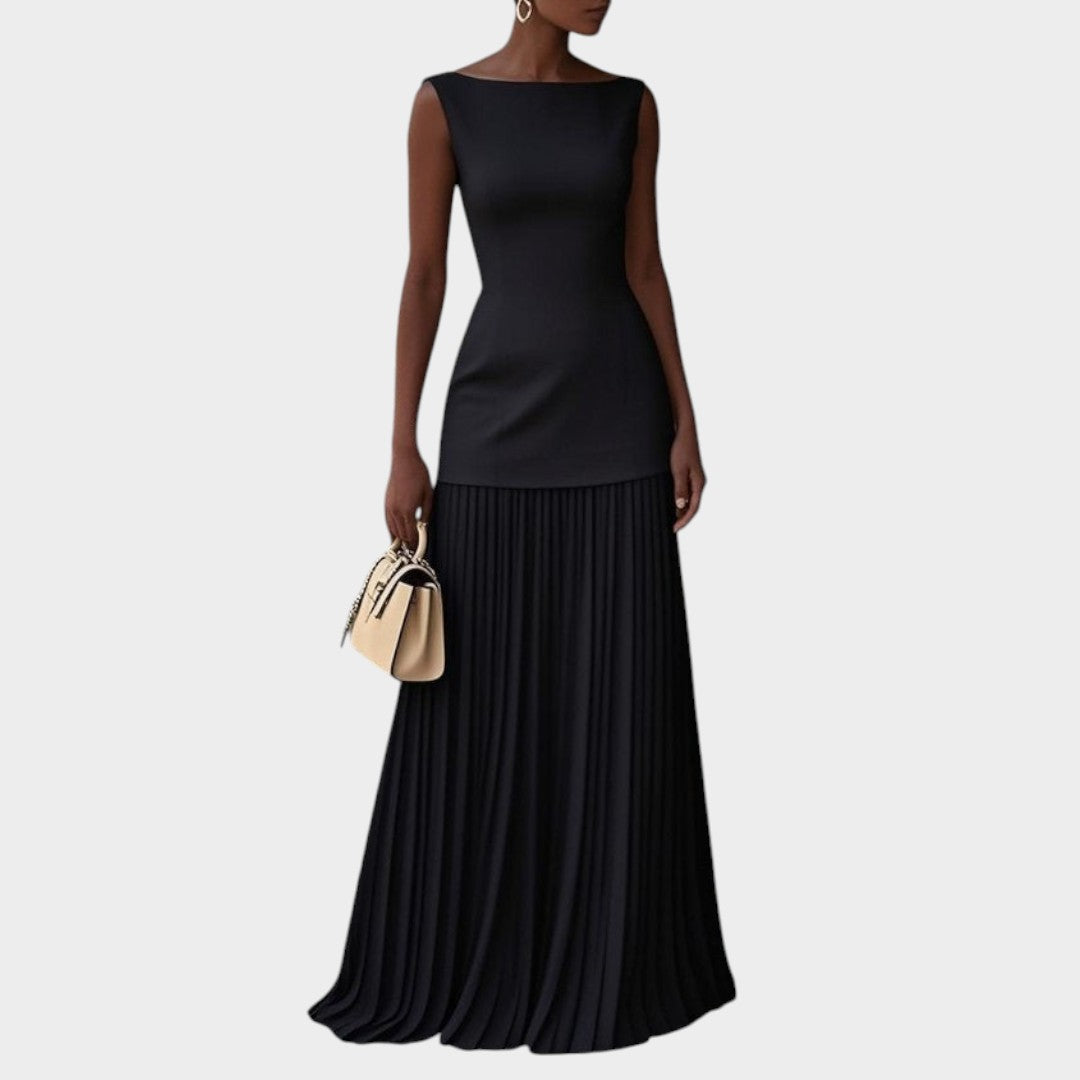 Klara™ | Ujjatlan Hosszú Pliszírozott Ruha