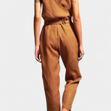 Maggie Mono ujjatlan, V nyakú és keresztezett derékkal, pamutból