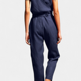 Maggie Mono ujjatlan, V nyakú és keresztezett derékkal, pamutból