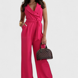 Montserrate Mono Elegáns Ujjatlan Övvel és Folyékony Eséssel