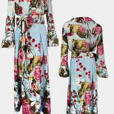 Elegáns Sanne Szett Virágmintás Ingekkel és Laza Nadrágokkal