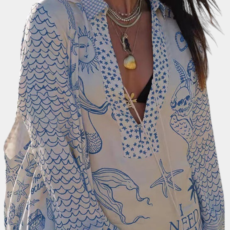 Amália Boho Ing Rugalmas Rövidnadrággal