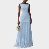 Klara™ | Ujjatlan Hosszú Pliszírozott Ruha