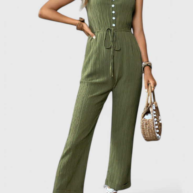 Marisela Texturált Egyrészes Ruha V Nyakkal