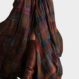 Beatriz™ ❘ Magas Galléros Kockás Ruha