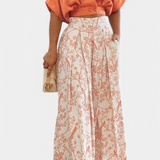 Olivia Boho szett V-nyakú és széles lábú