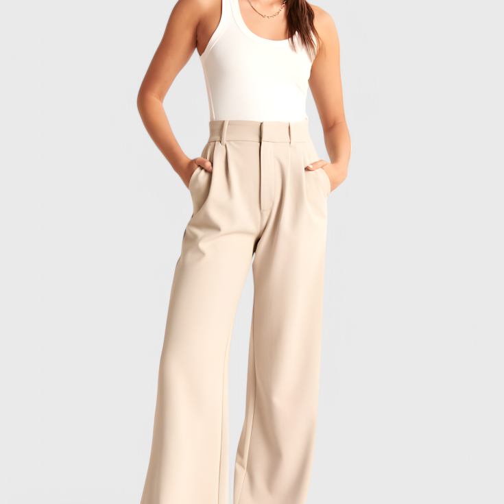 Tinashe Széles Lábú Szabott Nadrág