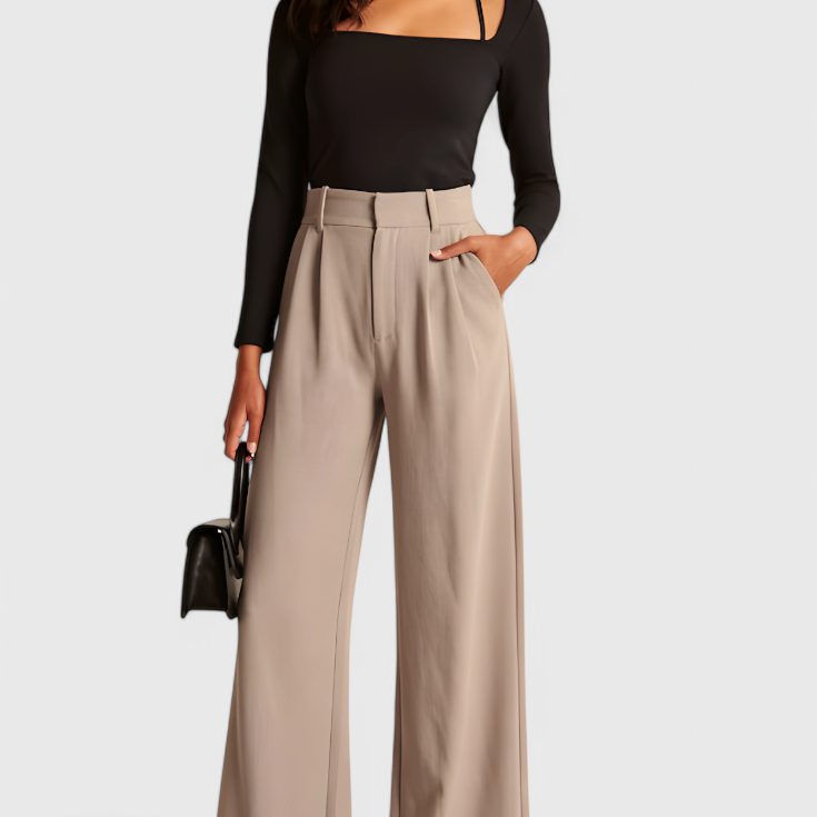 Tinashe Széles Lábú Szabott Nadrág