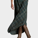 Calipso™ | Hosszú zöld kockás ingruha