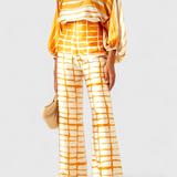 Sybella Két Darabból Álló Szett Vállra Eső Ujjakkal és Bő Nadrággal