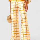 Sybella Két Darabból Álló Szett Vállra Eső Ujjakkal és Bő Nadrággal