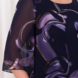 Shriley Gaisa Ruha Midnight Swirl Mintázattal és Folyékony Siluettel