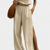 Portia Koka oldalsó nyitott top és nadrág szett