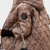 Christina™ | Kapucnis patchwork stílusú kabát