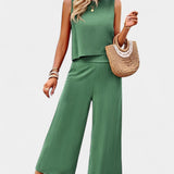 Lavinia Boho szett lenvászonból és pamut felsőből, rövidnadrággal