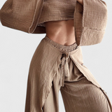 Elsie Kimonó és Keresztbe Kötött Nadrág Szett