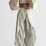 Elsie Kimonó és Keresztbe Kötött Nadrág Szett