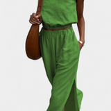 Portia Koka oldalsó nyitott top és nadrág szett