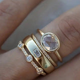 Vintage arany gyűrű cirkónia kövekkel