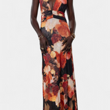 Maxi Melodija Ruha Pöttyös és Halter Dekoltázzsal