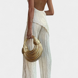 Pilarica Plisszelt Készlet Aszimmetrikus Top-pal és Laza Nadrággal