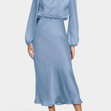 Cecila Maxi Ruha Magas Gallérral és Virágmintás Részletekkel