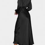 Cecila Maxi Ruha Magas Gallérral és Virágmintás Részletekkel