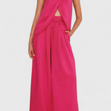 Bernadina len szett elülső nyitással és bő nadrággal