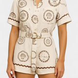 Tengerészeti kagylós és gombos póló