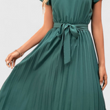 Luxie Elegáns Midi Ruha Könnyű Anyagból, Folyékony Vágással