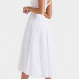 Margie Midi Ruha V-kivágással és Romantikus Virágmintával