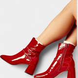 Vivi Piros Magassarkú Csizmák