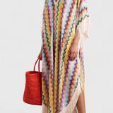 Imelda Kaftán Színes Mintákkal és Laza Kivágással