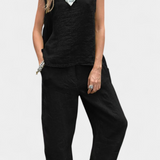 Leona ujjatlan, pamut vászon, mellény és nadrág