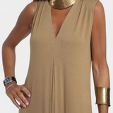 Maxi Ruha Felisa Ujj Nélkül Egyszínű és Elegáns Siluettával