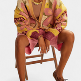 Casey | Virágmintás, laza szabású pulóver