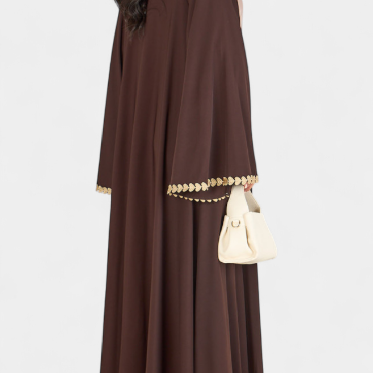 Ginebra Abaya Arany Hímzéssel