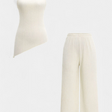 Pilarica Plisszelt Készlet Aszimmetrikus Top-pal és Laza Nadrággal