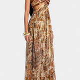 Tasha Maxi Halter Ruha Fedezetlen Háttal és Kivágásokkal