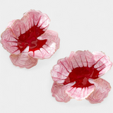 Geometrikus virág formájú fülbevalók