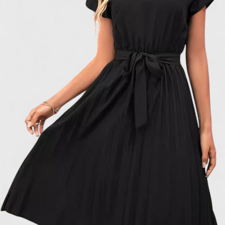 Luxie Elegáns Midi Ruha Könnyű Anyagból, Folyékony Vágással