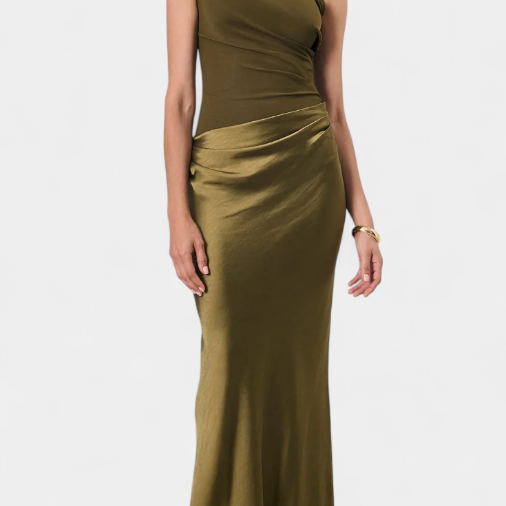 Egyvállas Velúr Hosszú Ruha