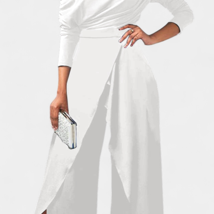 Brina Mono Színátmenetes, Váll nélküli, Széles Lábú Nadrágnyitott