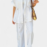 Lani Lazacsin és Nadrág Pamutból és Vászonból