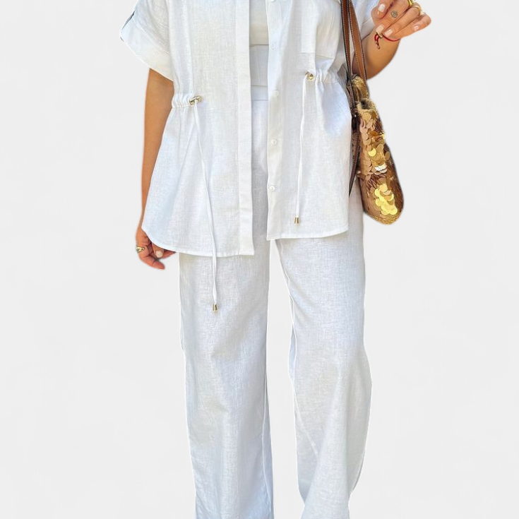 Lani Lazacsin és Nadrág Pamutból és Vászonból