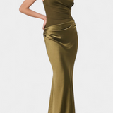 Egyvállas Velúr Hosszú Ruha